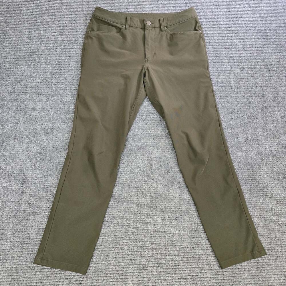 Lululemon ABC Pant Slim Warpstreme Men's 30x28 Olive Green 5 Pocket Pants
